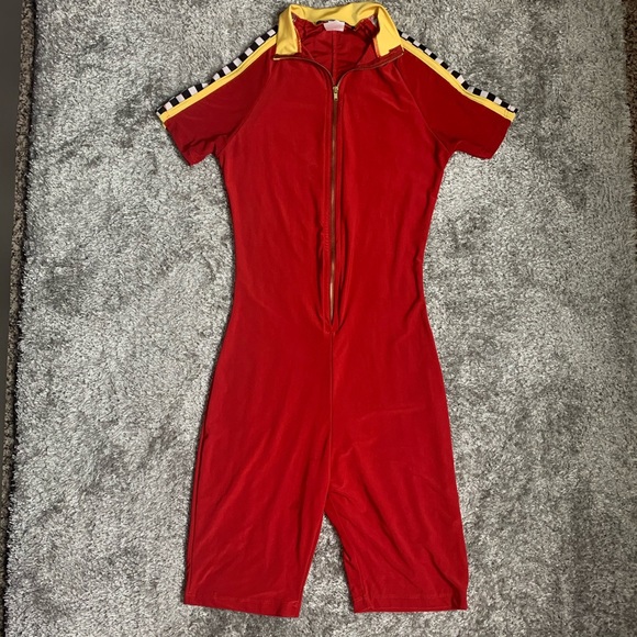 Red checkerboard romper - Picture 1 of 2